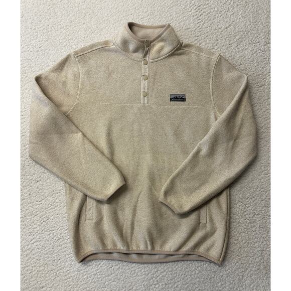 Eddie Bauer Mens Snap Pullover Sweatshirt Small - Picture 1 of 6